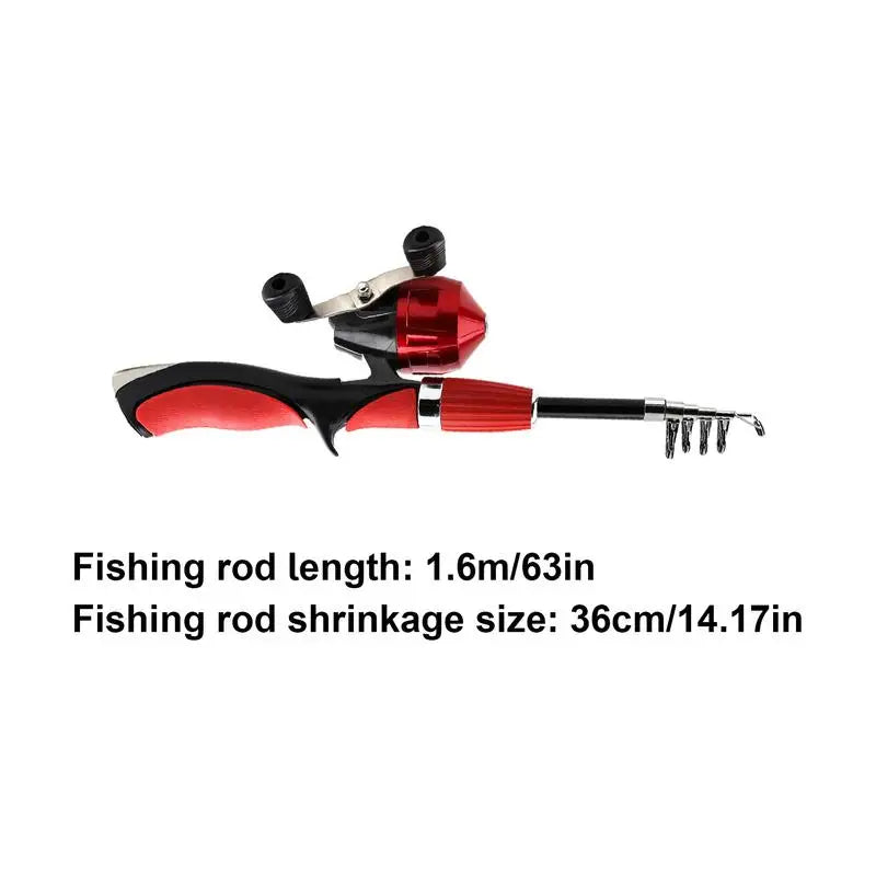 Kids Fishing Rod Children's Telescopic Toy Fishing Rod Kit Non-Slip Handle Fishing Equipment For Easter New Year Christmas