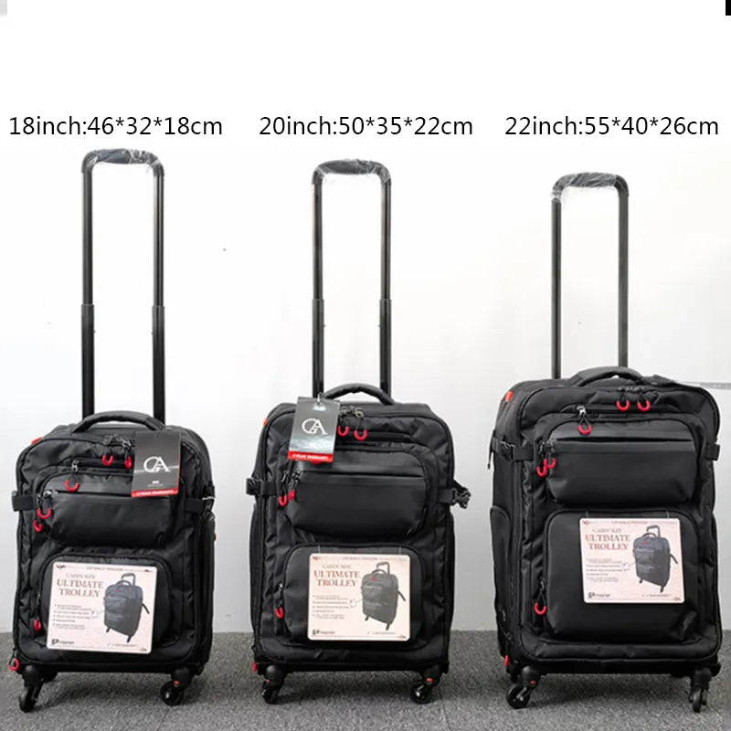 20 Inch Business Travel Rolling luggage bag Trolley bag with wheels Travel Suitcase Oxford Waterproof Backpack Wheeled Backpack