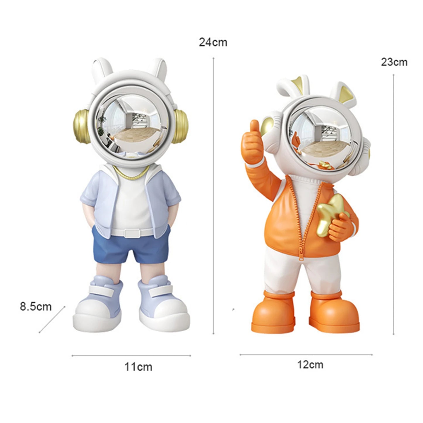 Nordic Resin Astronaut Sculpture Creative Home Decor Cartoon Animation Spaceman Doll Statue Living Room Office Desktop Ornaments