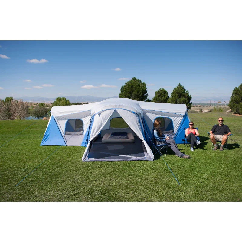 16-Person 3-Room Family Cabin Tent, with 3 Entrances