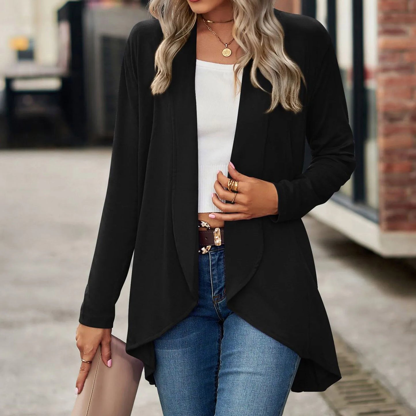 Plus Size Cardigan Women Lightweight Open Front Cardigan Long Sleeve Sweater Outwear With Pockets Long Cardigans For Women 2022