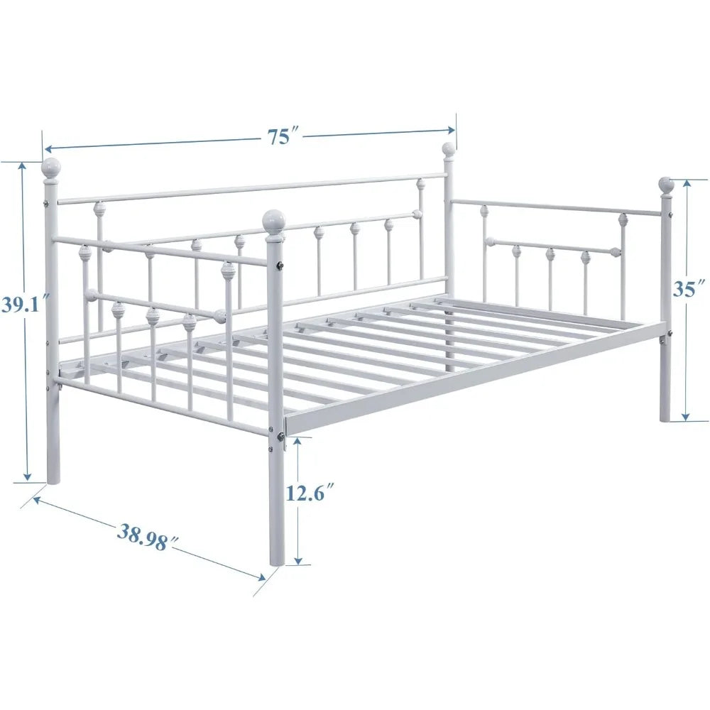 Children's bed, dual-purpose bench bed frame, double bed with headboard, easy to assemble, children's bed