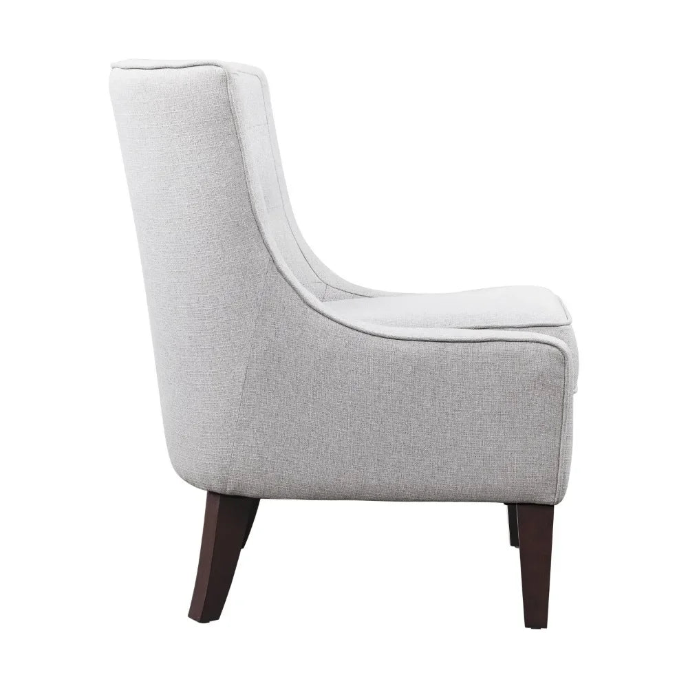 Designer Chair, Mason Transitional Accent Chair, Light Grey Fabric, Living Room Furniture Lounge Sofa Nordic Sofa