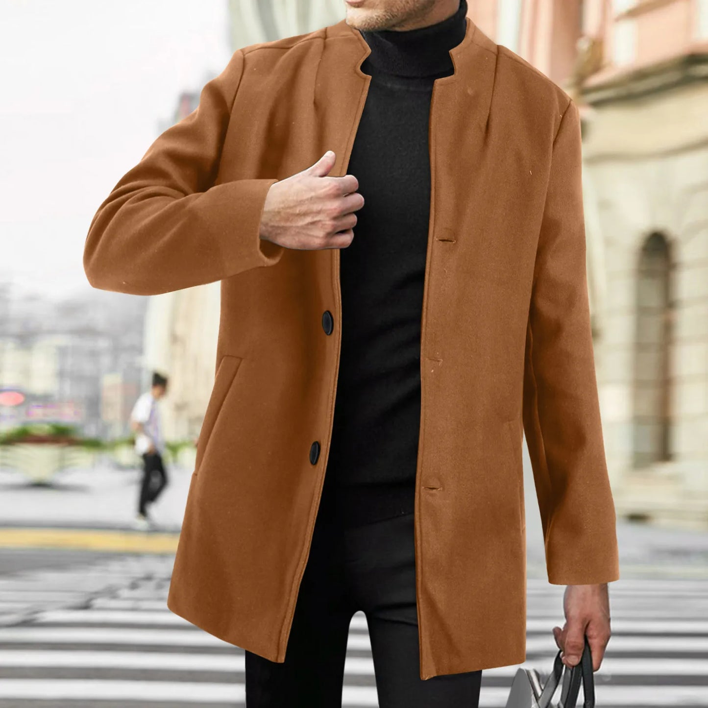 Men Winter Coat Lapel Collar Long Sleeve Padded Leather Jacket Vintage Thicken Coat Sheepskin Jacket Short Coat Fall Jacket