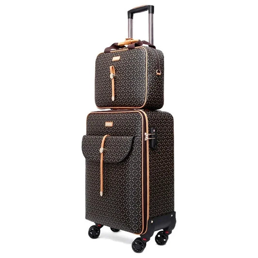 Fashion Vintage Suit Luggage With Handbag 16 Inch Suitcase 20"24" 28" Roller Trolley Case High Quality Business Travel Case