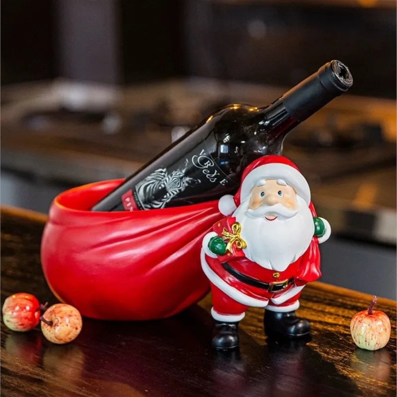 Christmas Santa Claus Figure Statues Resin Crafts Storage Sculpture Desktop Holder Ornament Living Room Interior Home Decor Gift