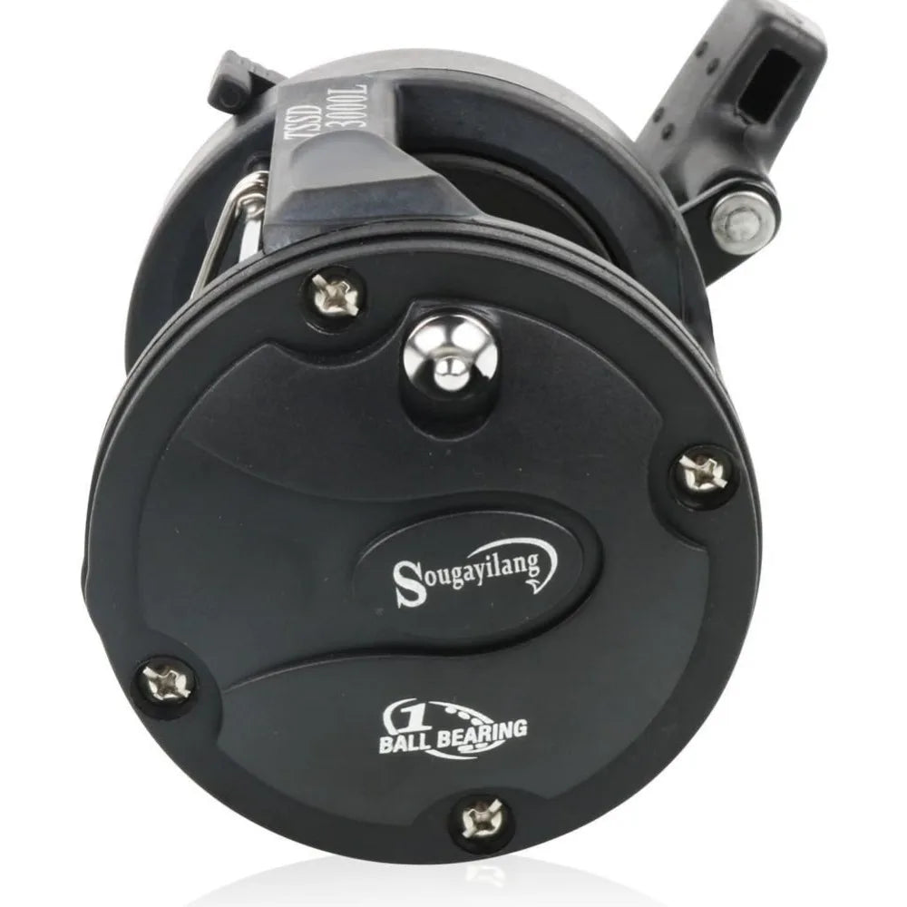 Round Baitcasting Fishing Reel for Catfish, Salmon/Steelhead, Striper Bass, Pike,Inshore Surf Fishing Reels, Conventional Reel