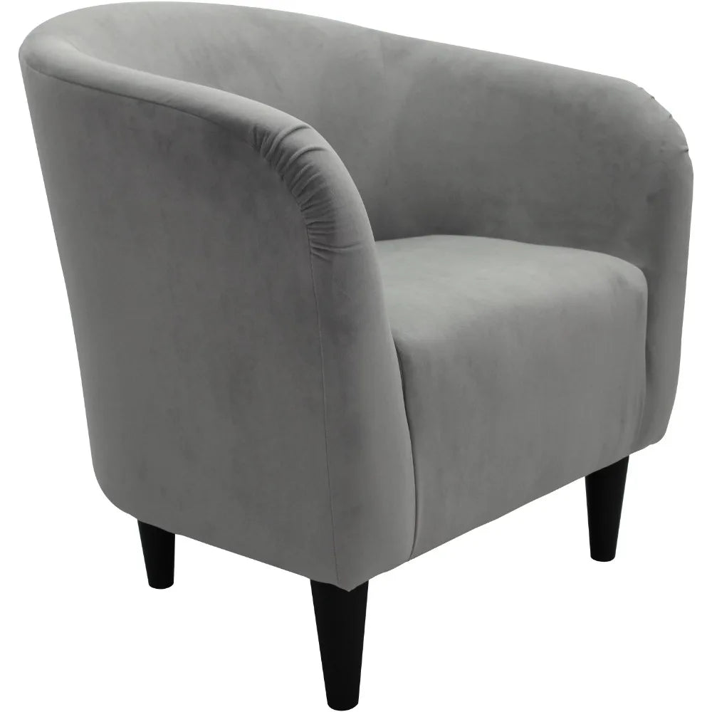 Accent Chair, Microfiber Tub Accent Chair, for Living Room, Furniture Dove Gray Accent Chairs