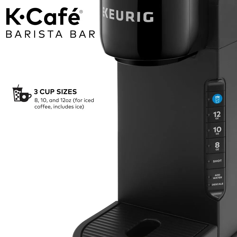 2023 New Keurig K-Café Barista Bar Single Serve Coffee Maker and Frother, Black