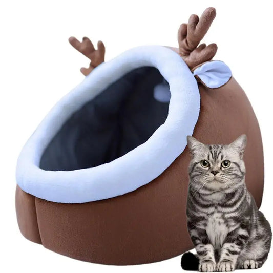 Cats Deep Sleep Comfort In Winter Warm Beds Little Mat Basket For Cat's House Products Pets Tent Cozy Cave Beds Indoor For Dog