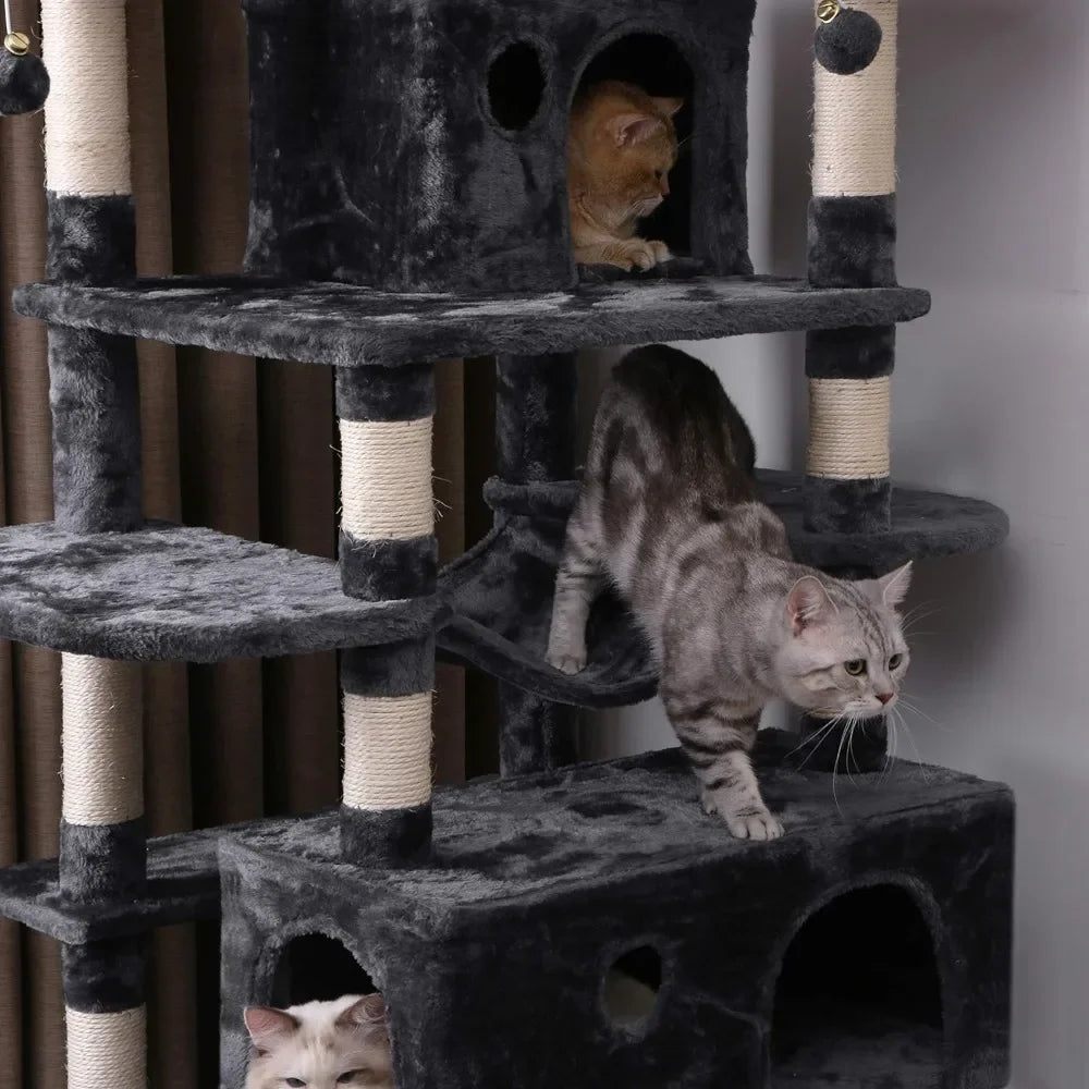 Cat Tree with Scratch Board Cat Tree Indoor Cat Tower Furniture Activity Center Free Shipping