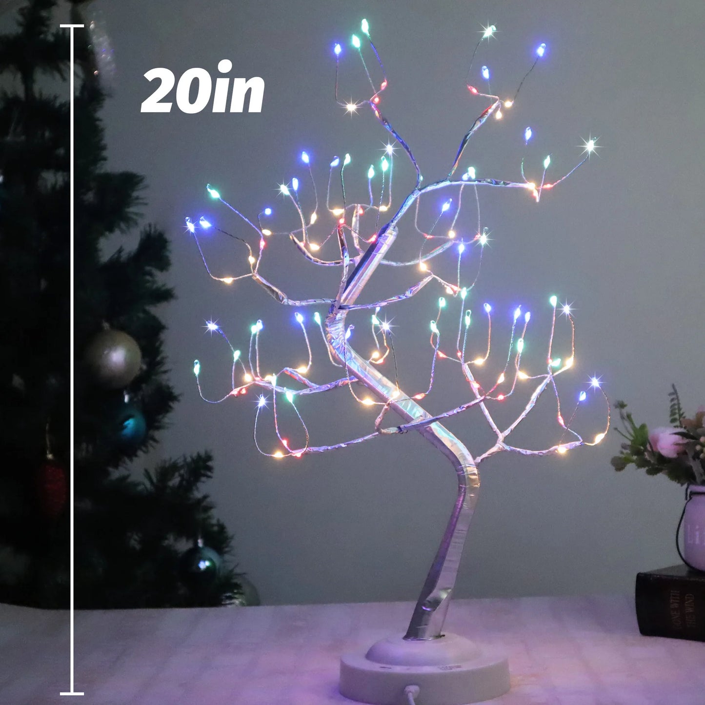 LED Tree Night Light 108LEDs Touch Switch Fairy Brich Night Lamp Table Lamp For Home Bedroom Wedding Party Christmas Decoration