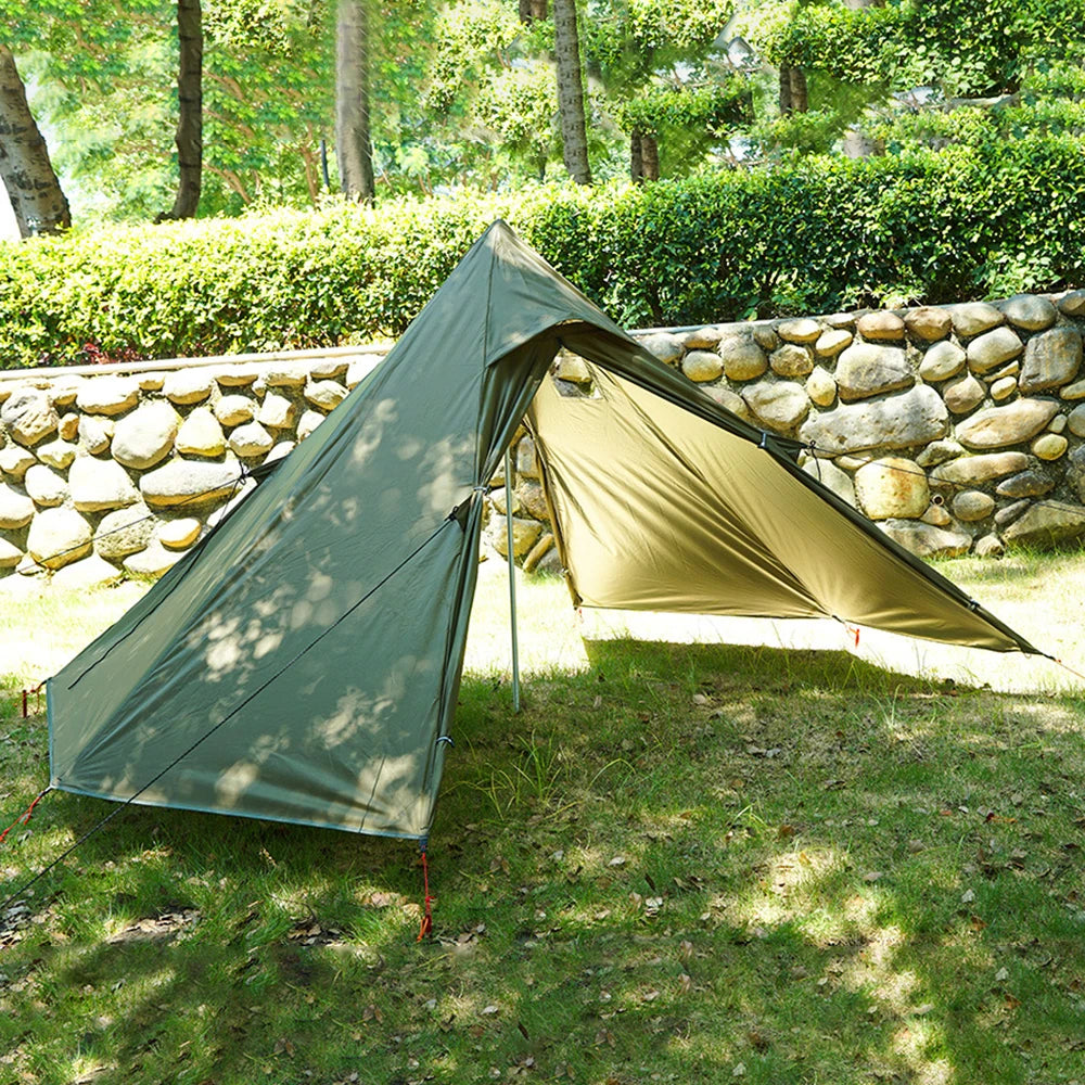 Camping Teepee Tent Outdoor Pyramid Tent Single People Tipi Hot Tent for Four Season Camping Hiking Activities