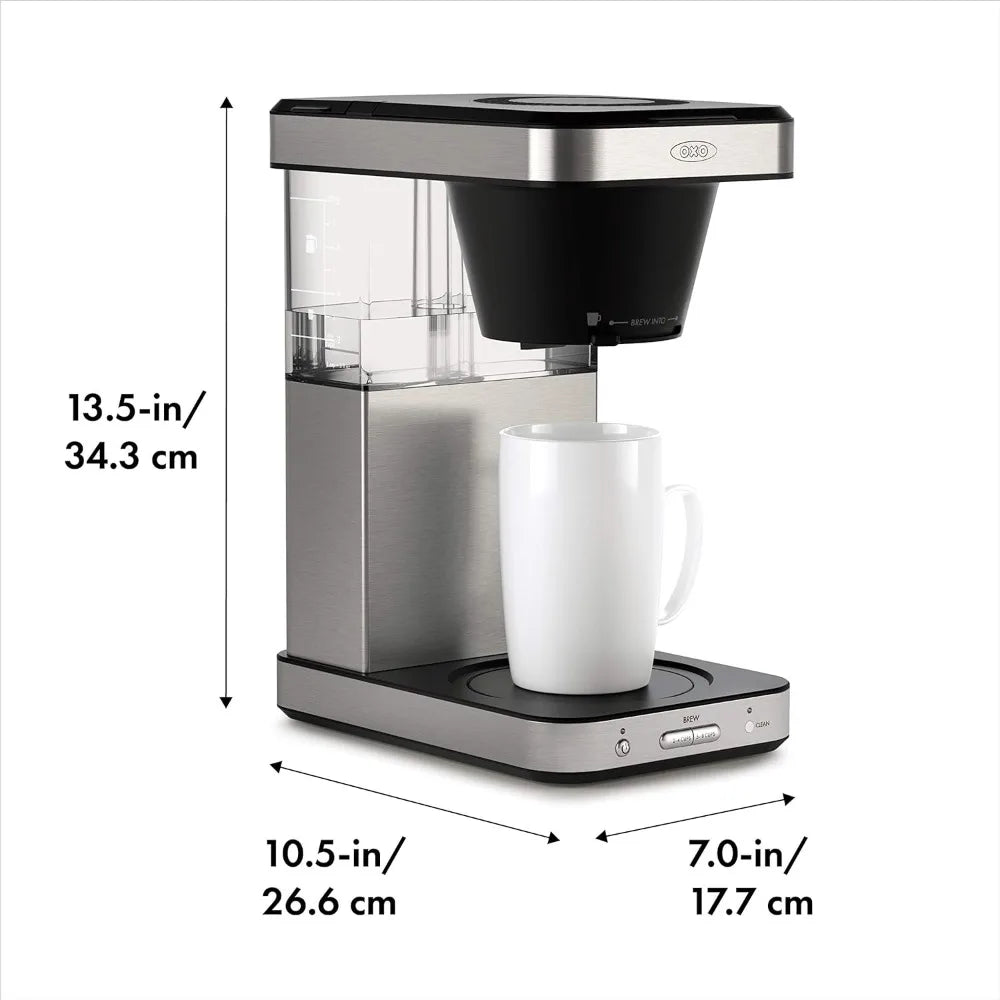 8 Cup Coffee Maker, Stainless Steel