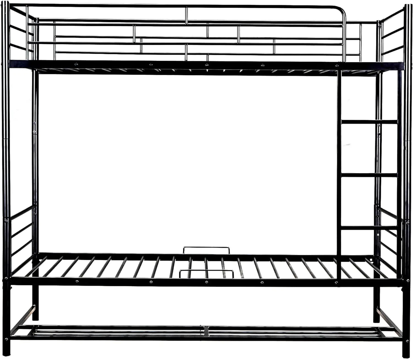 Twin Over Twin Bunk Bed with Under-Shelf & Ladder for Kids,Adult,Convertible Metal Bedframe,Perfect for Dorm,Bedroom,Guest Room