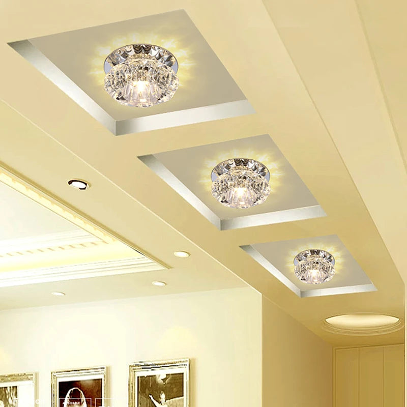 Aisle Flush LED ceiling lamp living room crystal corridor aisle lights LED Ceiling Lights Luces Front techo Balcony lamp Porch l