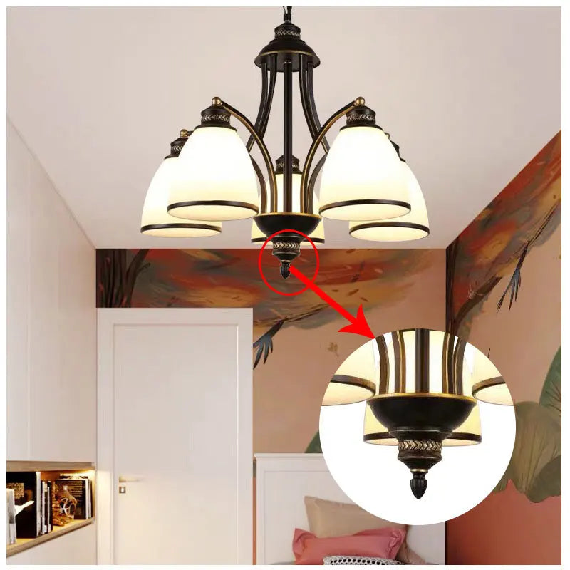 American Retro Kitchen Pendant Lamp Country Chandelier Indoor Lighting Living Room Dining Room Bedroom Home Appliance Lustre