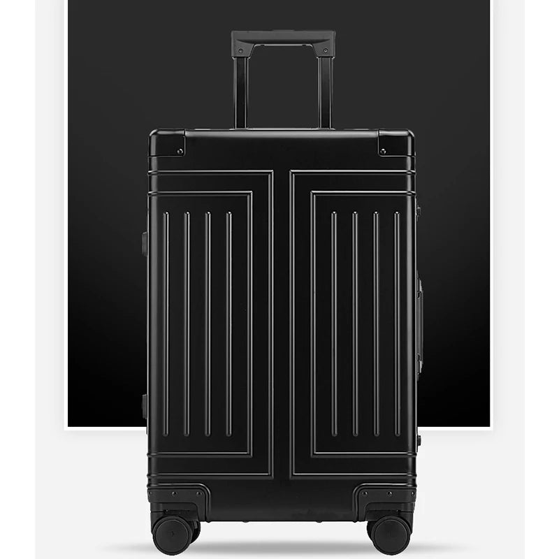 20"24"26"30" Inch Aluminum Trolley Suitcase Waterproof Metallic Cabin Luggage Trolly Bag Aluminium Travel Suitcase With Wheels