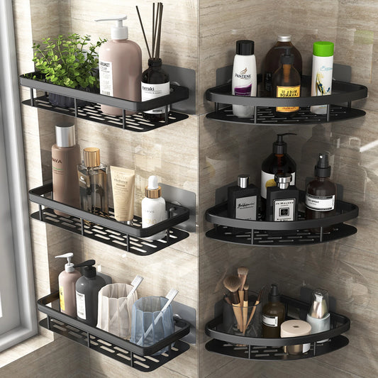 Bathroom Shelves Kitchen Storage Organizer Aluminum Shampoo Rack Shower Shelf Bathroom Accessories No Drill Shelf Accessories