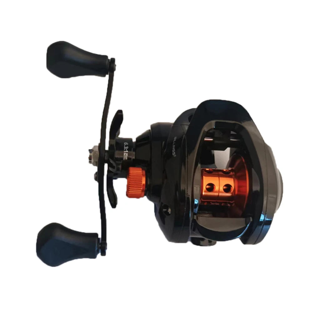 Low Profile Baitcasting Reel 18+1 Bearings Freshwater Saltwater Fishing Reel Long Shot Fishing Wheel for Angler