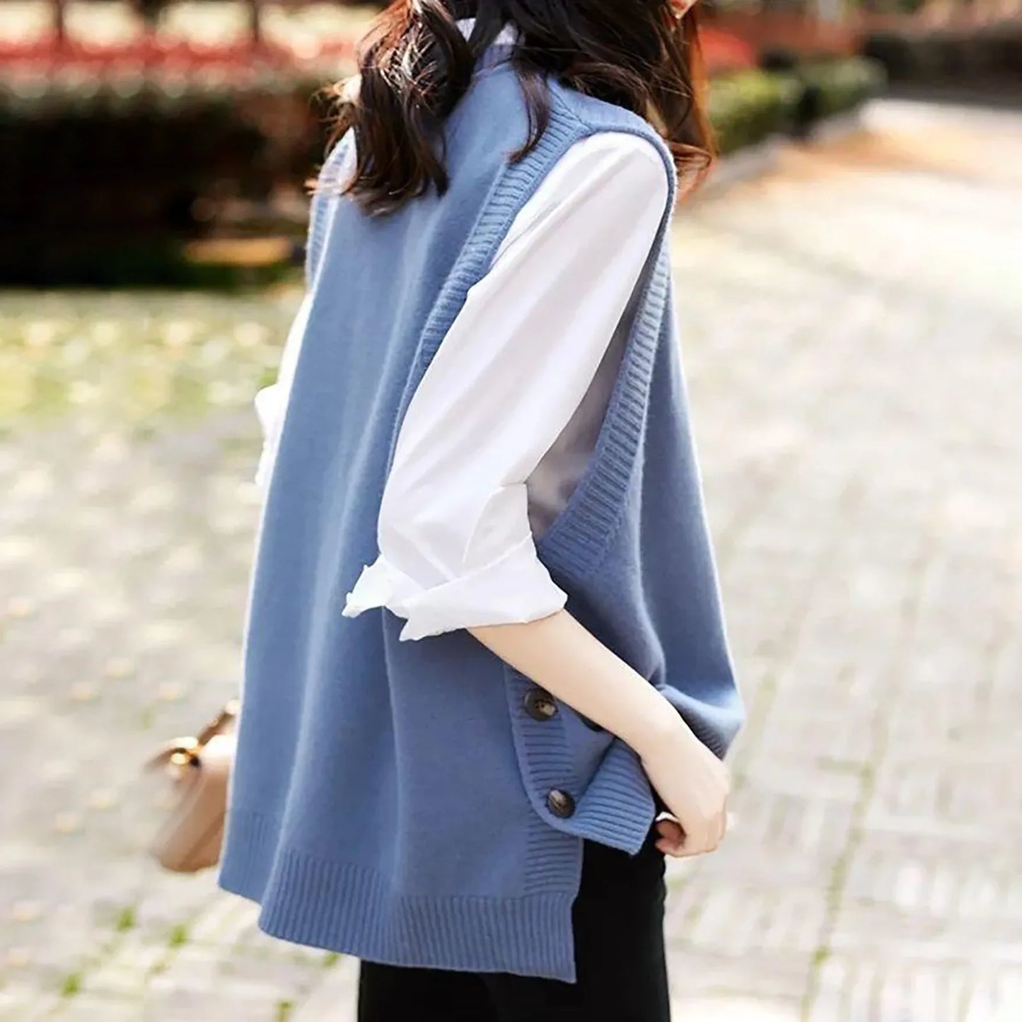 Knitted Vest Women Spring Autumn Casual Sleeveless Sweater Pullovers Female Korean Fashion Knitwear Waistcoat свитер женский