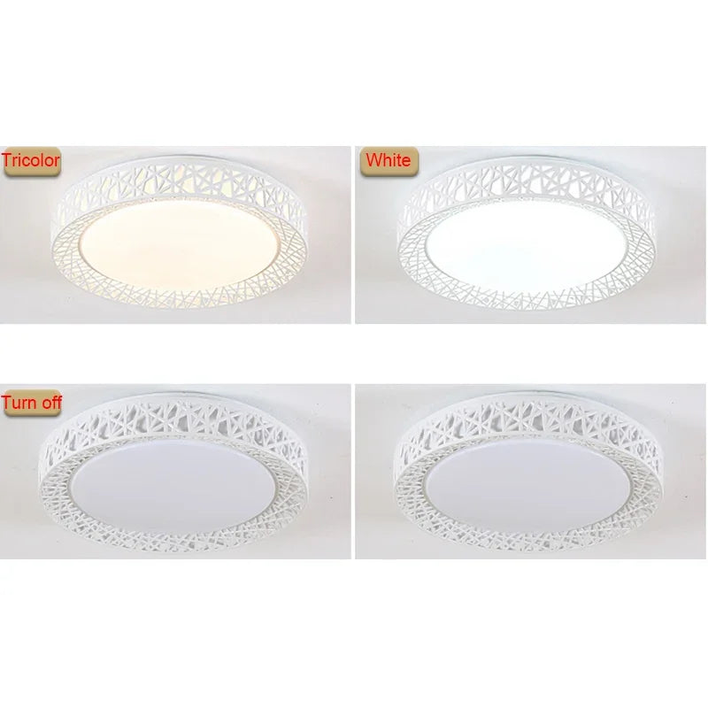 Plafonnier Lamparas Colgantes Para Techo LED Ceiling Light Bird Nest Round Lamp Modern Fixtures Bedroom Plafonnier Salon