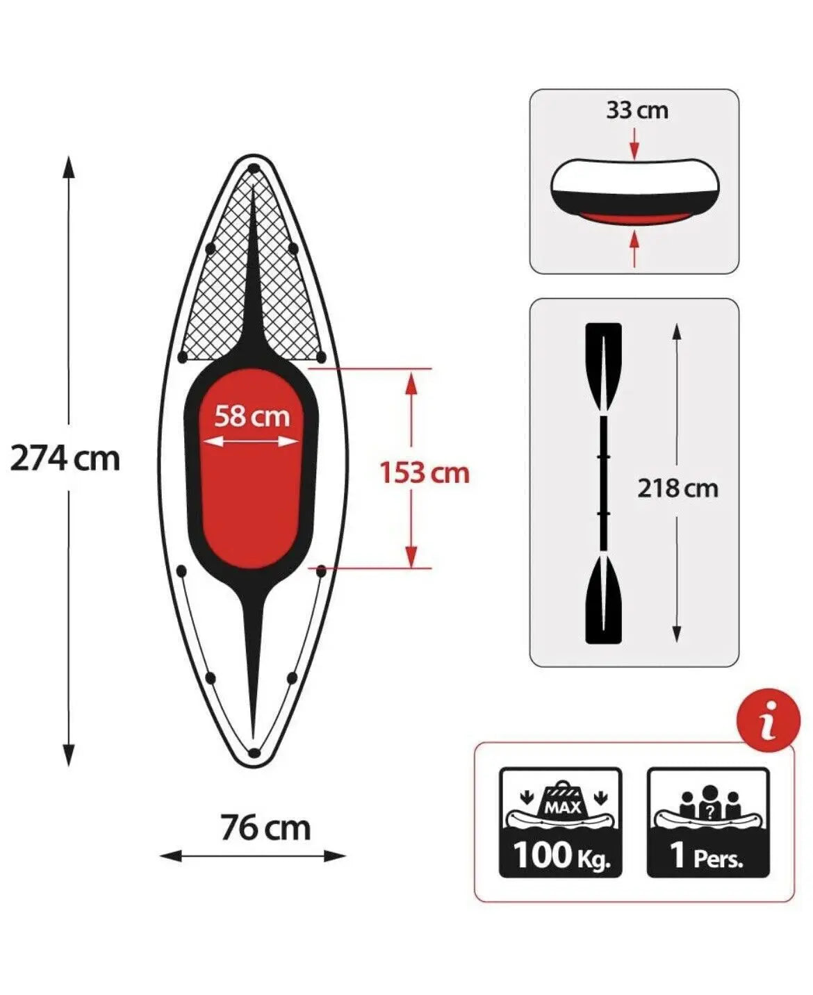 Single Person Inflatable Kayak Boat Rubber Boats PVC Stormboat For Water Rafting Fishing