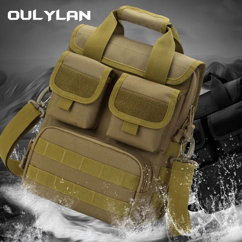 OULYLAN Tactical Handbag Messenger Men A4 Size Bag Military Camouflage  Bag Men's Tool Bag Outdoor