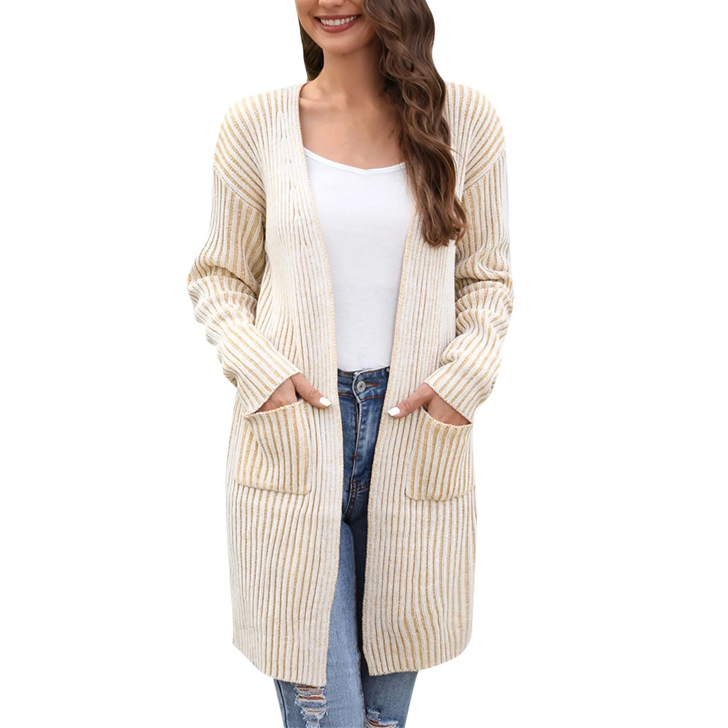 Custom Women Long Winter Fall Neck Oversized Knitted Sweaters Ladies Coat Plus Size Cardigan Sweater Coat