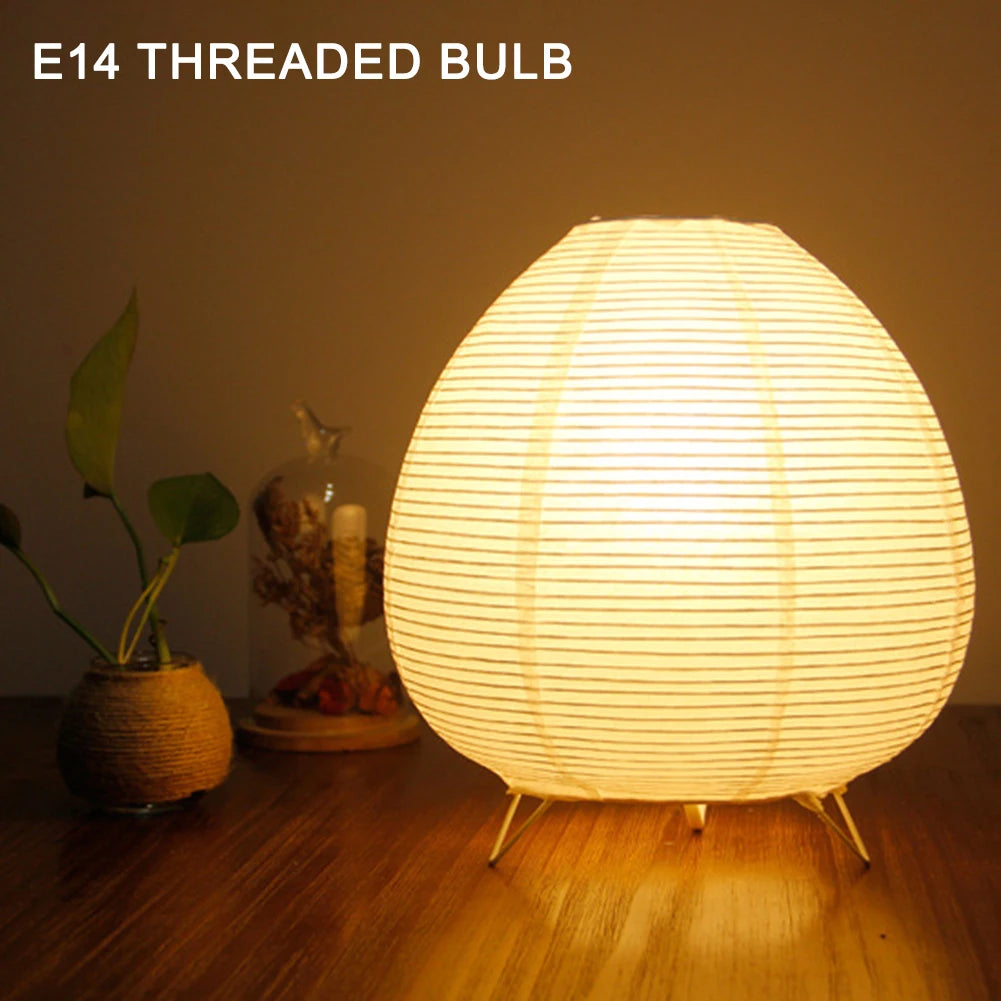 Bedside Study Table Lamp Rice Paper Desktop Decorative Lantern Light Handmade Nordic Paper Lantern Light for Living Room Bedroom