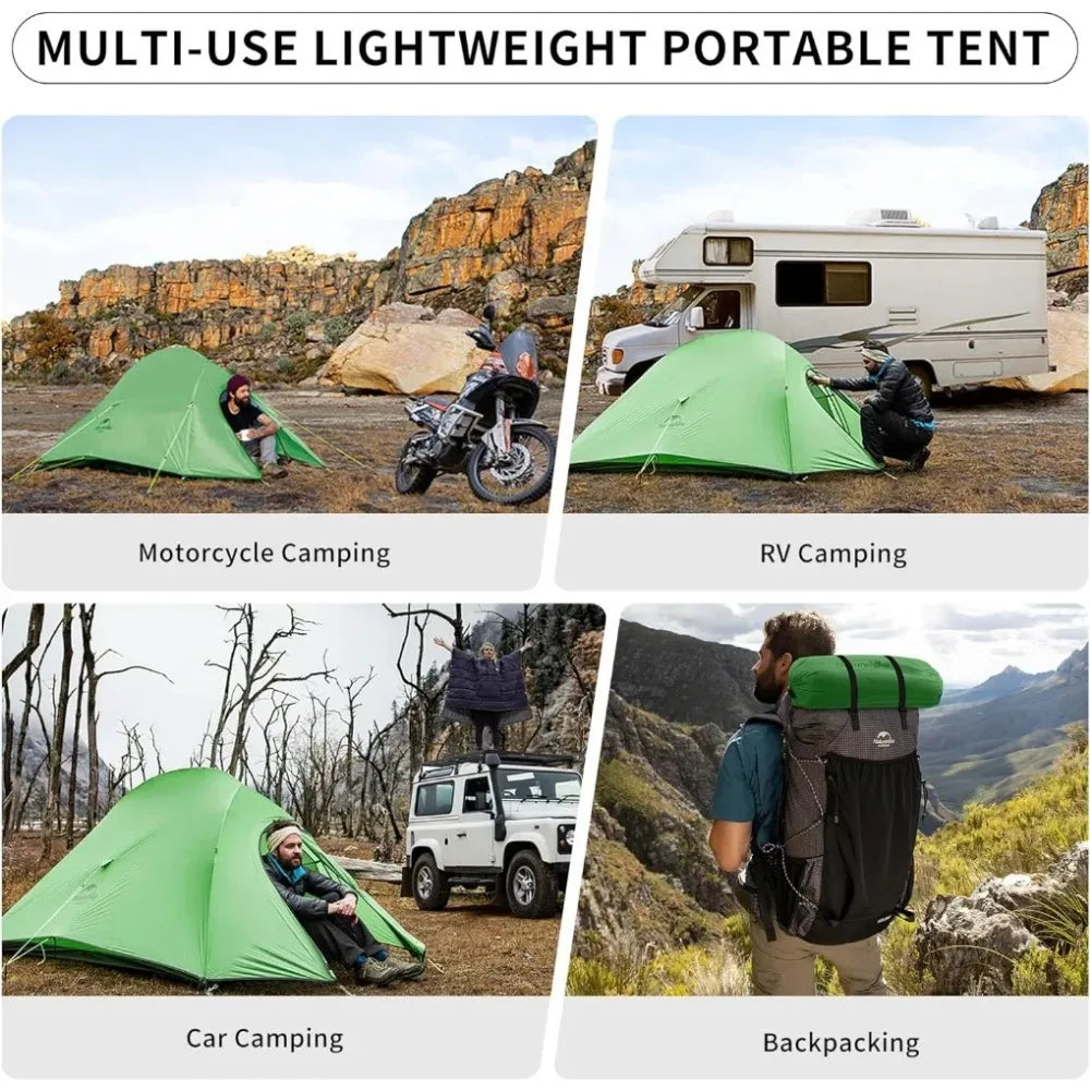 Cloud-Up 2 Person Tent Lightweight Backpacking Tent with Footprint - Free Standing Ultralight Camping Hiking Backpack