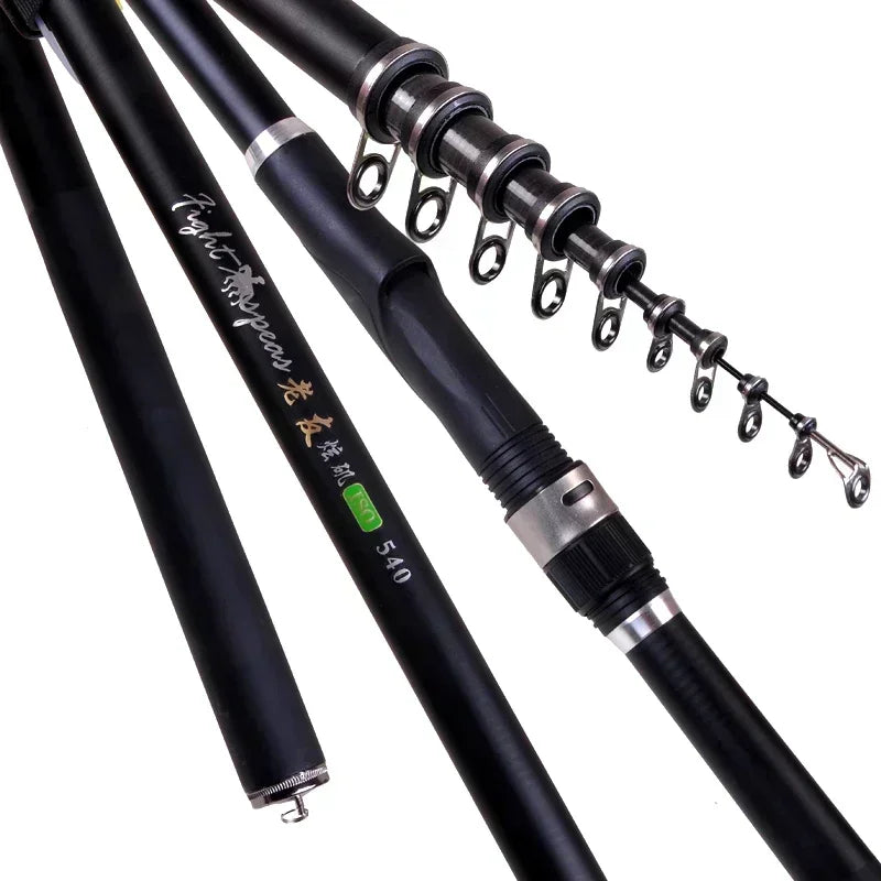 Portable RockFishing Rod5.4m 6.3m 7.2m Carp rod Telescopic Sea Fishing Rod carbon fiber  Surf Feeder Rod