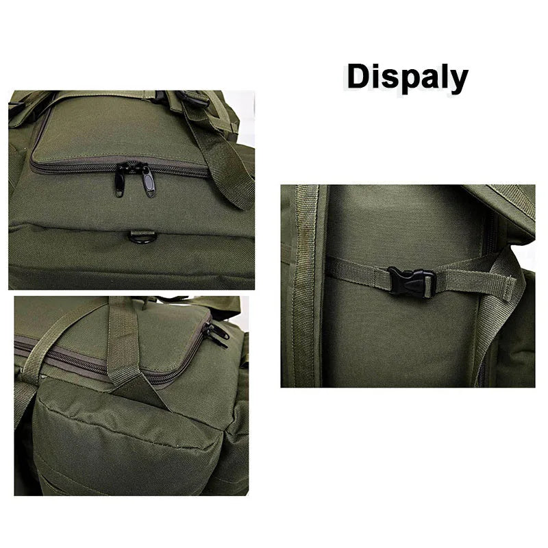 90L Military Backpack Outdoor Men Tactical Luggage Bag Super Capacity Mountaineering Bags Waterproof Men Travel Camping Tent Bag