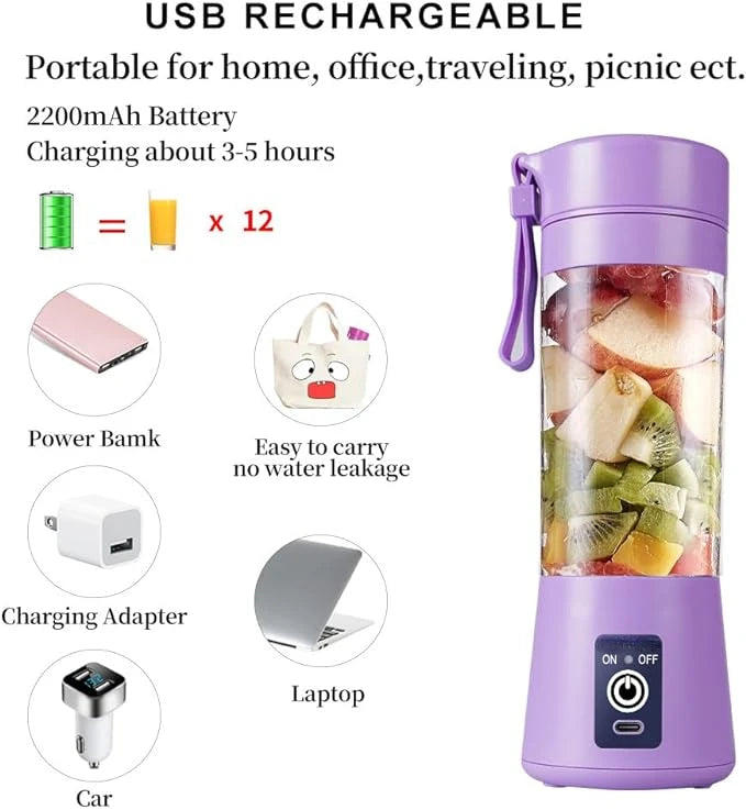 Small Portable Electric Juicer Cup Automatic Juice Cup USB Rechargeable Handheld Smoothie Food Processor blenders for kitchen