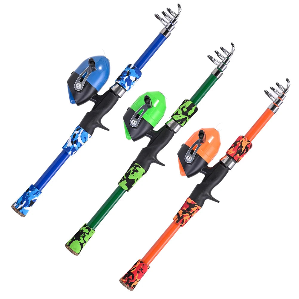 Children Hand Fishing Rods Telescopic Hand Fishing Pole Ultra-light Breaking-resistance Outdoor Accessories for Lakes Reservoirs