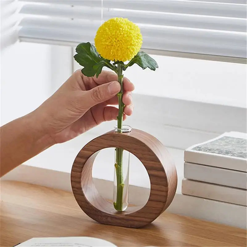 Wooden Vase Decor Wooden Decor Flower Arrangement Ornament Flower Arrangements Decoration For Kitchen Dining Room Living Room