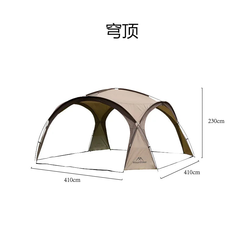 Outdoor Camping Tent 8-10Person Outdoor Camping Dome Tents Light Luxury Round Big Canopy Large Awning Pergola Tent