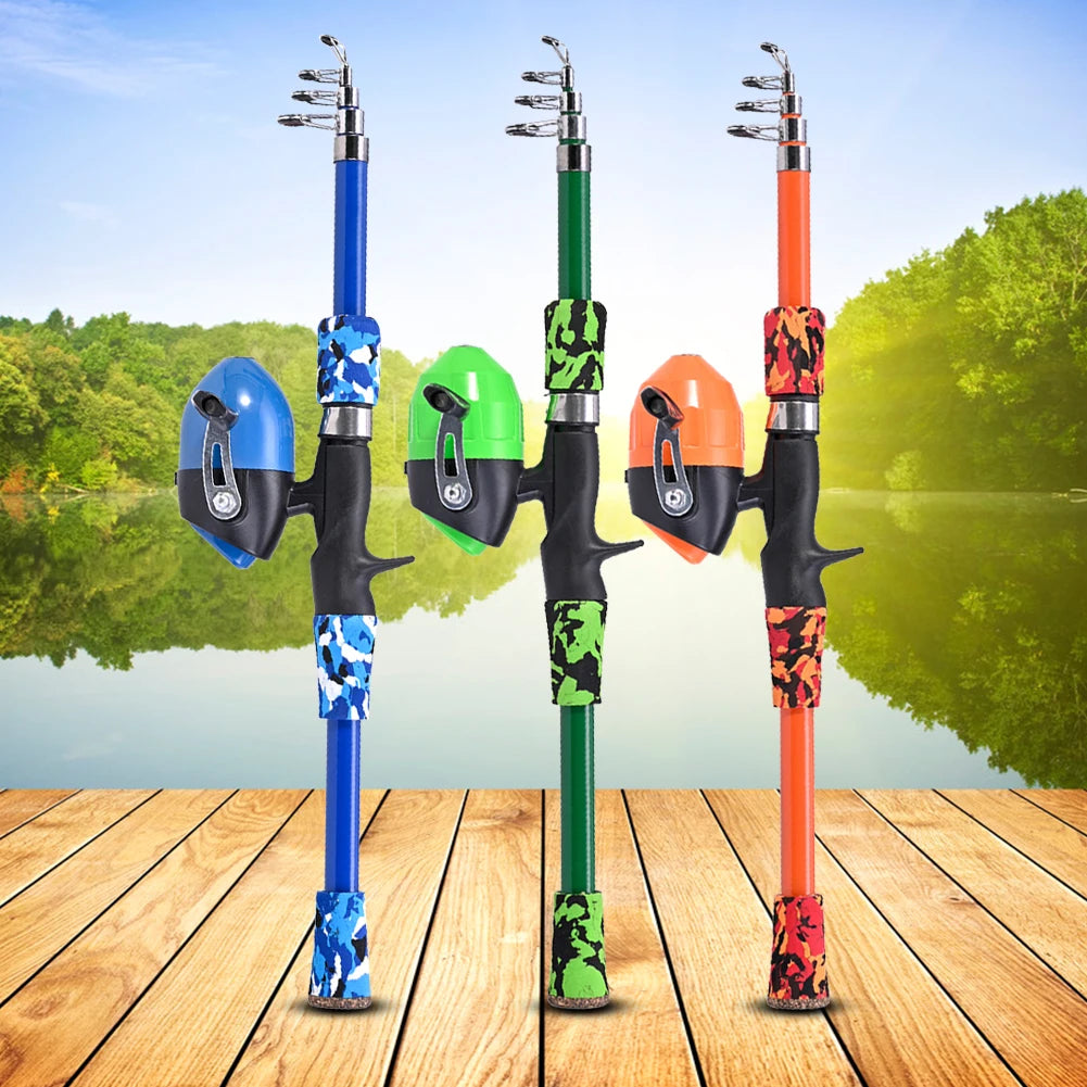 Children Hand Fishing Rods Telescopic Hand Fishing Pole Ultra-light Breaking-resistance Outdoor Accessories for Lakes Reservoirs