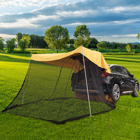 Outdoor Car Canopy Sun Shade SUV Tailgate Awning Tents For Camping Trunk Tent