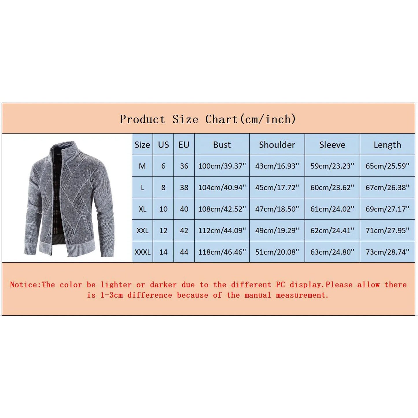 Sweater For Male Men'S Winter Knitwear Long Sleeved Plus Velvet Hoodless Plaid Cardigan Boys Jacket Mens Clothing Pull Homme