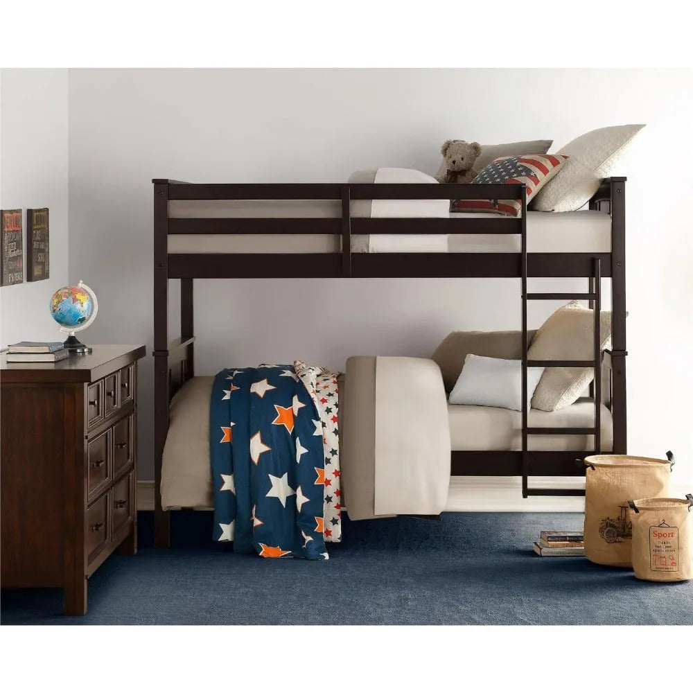 Bed Base Frame Espresso Twin Bunk Bed Headboards Bases Frames Beds Bedroom Furniture Home