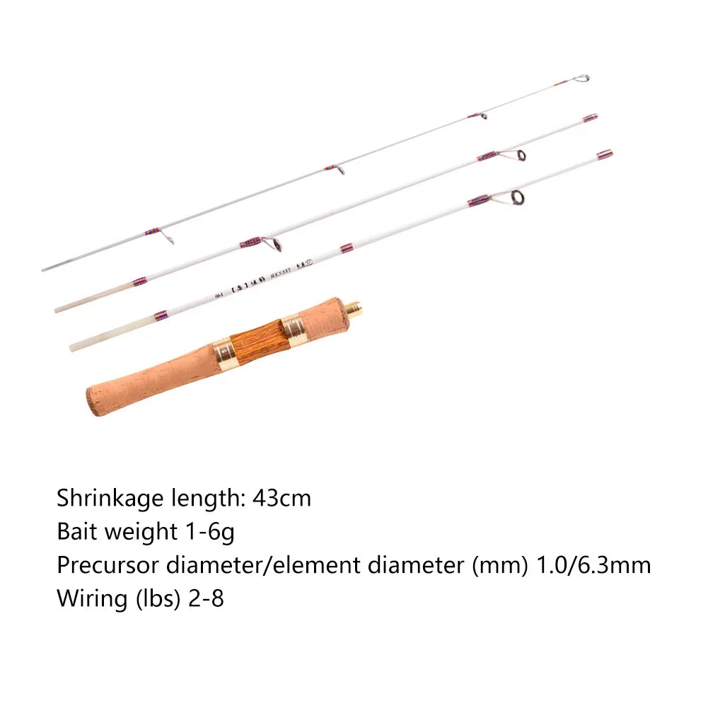 Telescopic Fishing Rod 1.0/6.3mm Mini Fishing Pole Rotatable Portable Ultralight Rods Fishing Pole Pesca for Stream Freshwater