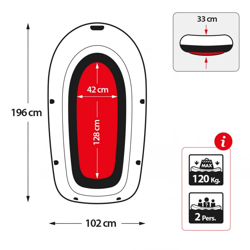 2/3 People Iatable Boat Tough PVC Thicken with 2 Paddles and Manual Pump Kayak Fishing Drifting Diving Boat Set Water Play