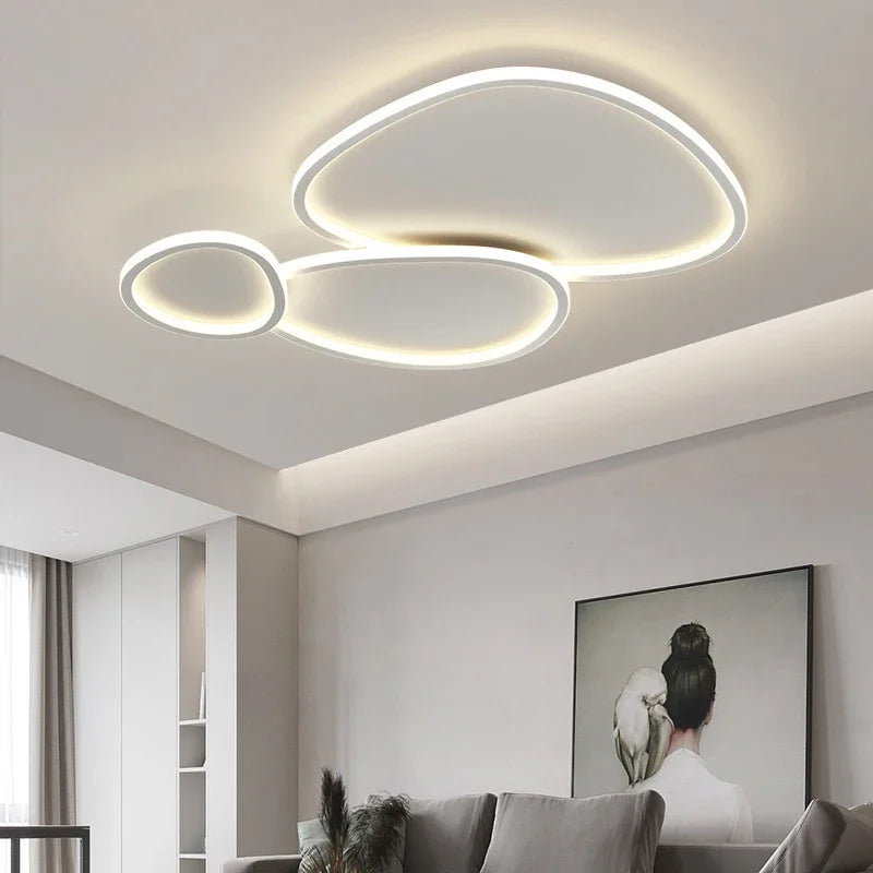 Modern Creative LED Ceiling Lights Nodic Home Indoor Decor Lustres For Bedroom Living Dining Room Celling Lamp Round White Light