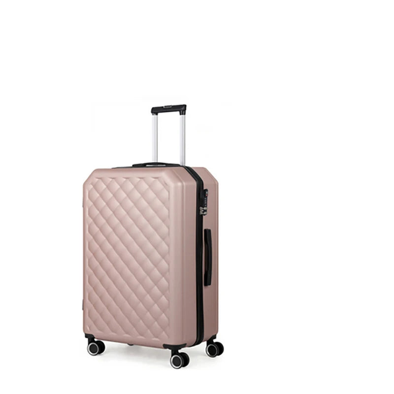 New 2023 Travel Luggage Rose Gold Suitcase Female 20-inch Boarding Mute Universal Wheel Lightweight Small Suitcase Male 24