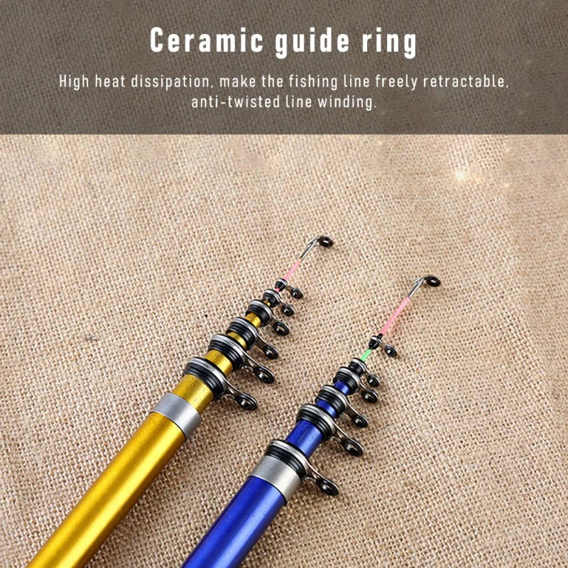 Casting Fishing Rod Fiberglass Spinning Mini Type Lightweight Lure Pole Soft Tail Guide Ring Ultra-Portable Sea River Lake Rod