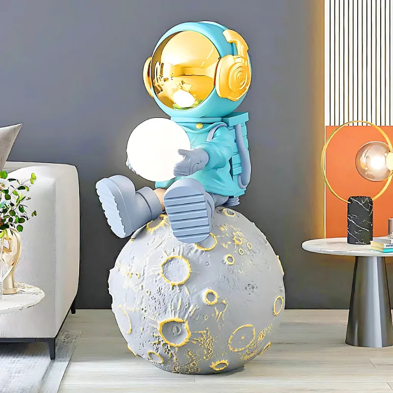 Astronaut Large Living Room Floor-standing Ornaments, Astronaut Sculpture Small Lamp Bedroom Sleep Lamp Home Accessories