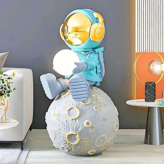 Astronaut Large Living Room Floor-standing Ornaments, Astronaut Sculpture Small Lamp Bedroom Sleep Lamp Home Accessories