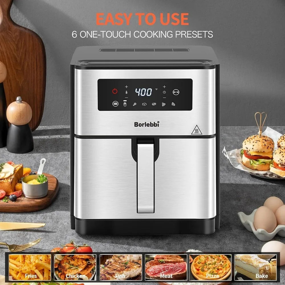 Air Fryer, 10 Quart Family Size Large Airfryer, 6 One-Touch Digital Control Preset Cooking Functions Air Fryers,1700W