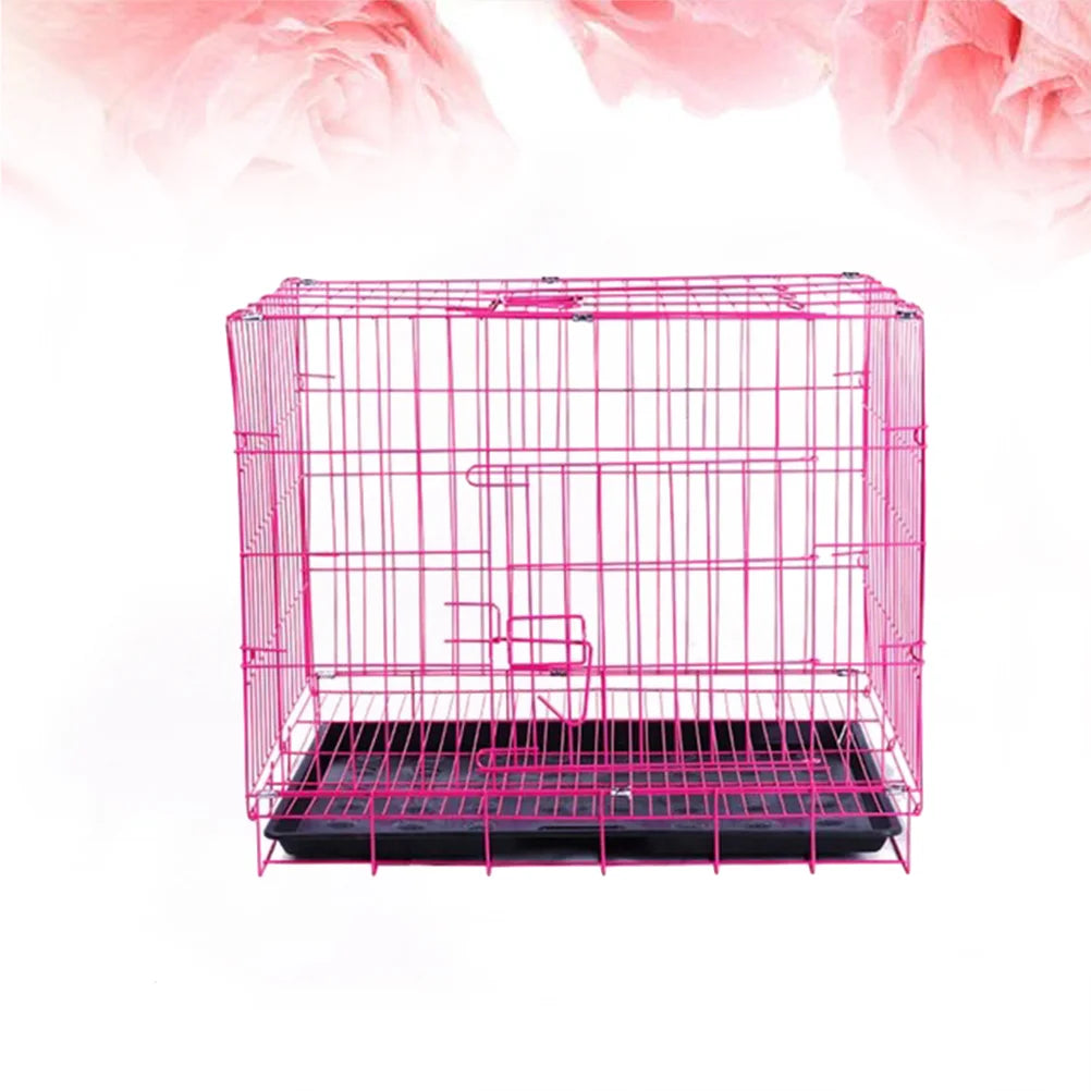 Dog Cage Crate Pet Dogs Crates Medium Folding Indoor Cages Puppy Steel House Metal Large Kennel Kennels Wire Cat Collapsible